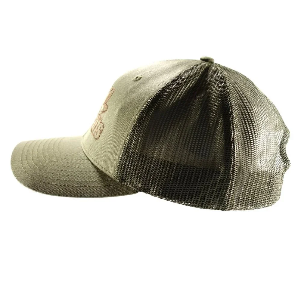 Bizz Baits Angler Fishing Embroidered‎ Green Snapback Trucker Baseball Hat Cap